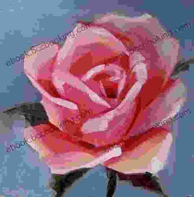 A Close Up Of An Acrylic Painting Of A Delicate Rose, Showcasing The Intricate Details, Subtle Blending, And Realistic Texture Achieved Through The Techniques Described In The Book. The Acrylic Flower Painter S A To Z: An Illustrated Directory Of Techniques For Painting 40 Popular Flowers