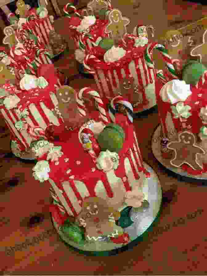 A Festive Christmas Cake Decorated With Red And Green Icing, Candy Canes, And Gingerbread Men Homemade Christmas Cookbook : Recipes For A Very Merry Christmas Cakes Cookies Candies Breads And More Sweet Desserts