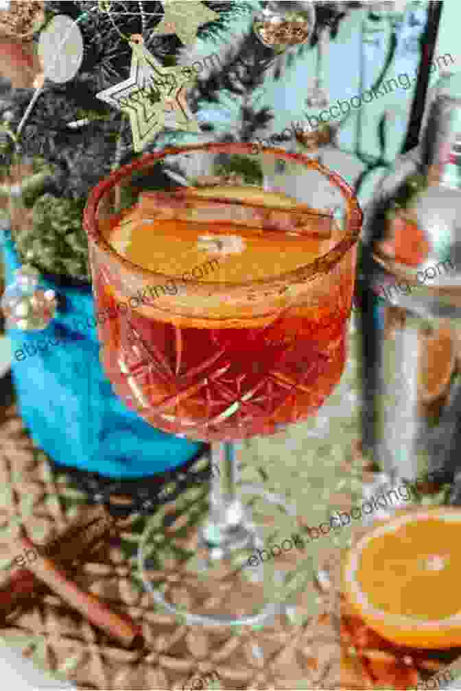 A Festive Cocktail Garnished With A Cinnamon Stick And Orange Peel Christmas Recipes Family Recipes And Holiday Cookbook : Easy Appetizers Festive Cocktails Make Ahead Brunch Christmas Dinners Food Gifts