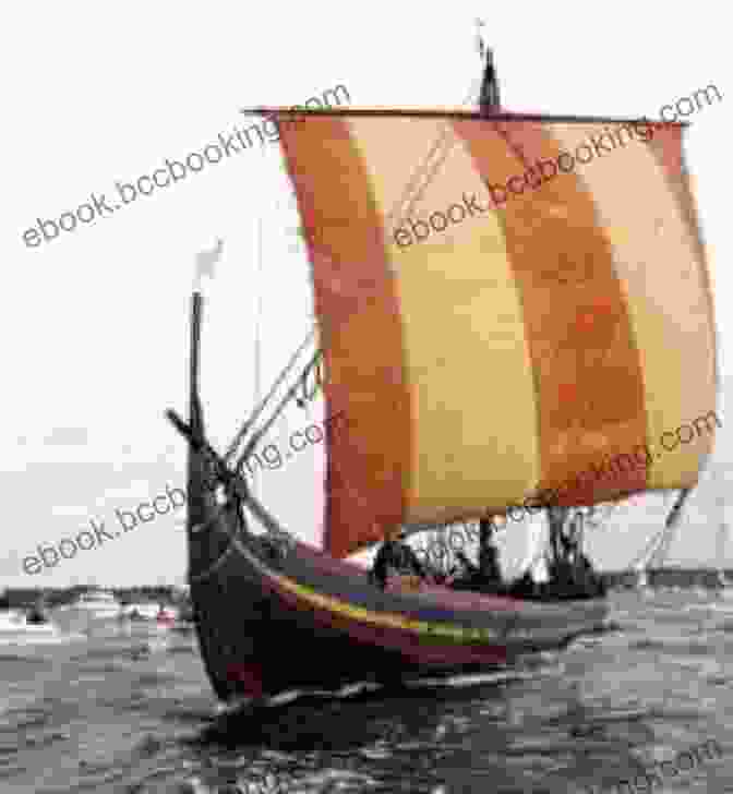 A Replica Of A Viking Ship Sailing Across The Ocean Vikings In America : And Other Historical Events