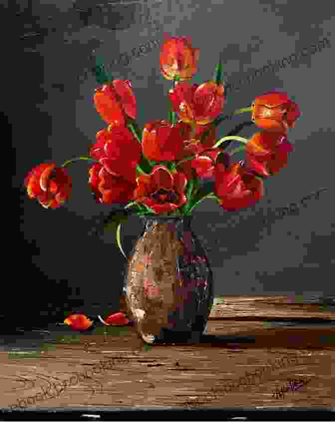 A Stunning Acrylic Painting Of A Vibrant Bouquet In A Vase, Showcasing The Realistic Petals, Intricate Details, And Lifelike Colors Achieved Using Acrylics. The Acrylic Flower Painter S A To Z: An Illustrated Directory Of Techniques For Painting 40 Popular Flowers