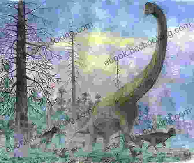 A Vibrant Painting Of A Group Of Dinosaurs Interacting In A Lush Prehistoric Landscape. Dinosaur Childrens Book: Dinosaur Facts Fossils Pictures Art Discoveries