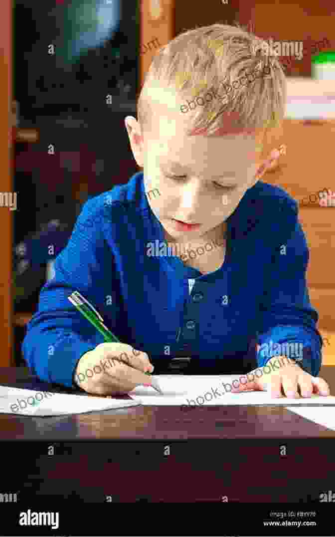 Child Writing On A Piece Of Paper. Fundamentals Of Left Handwriting Age 5 6: Learn Letter Structures Legibility Practice Fine Motor Skills The Growth Of Intelligence (Handwriting For Lefties 1)