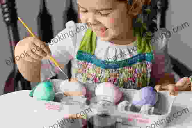 Children Decorating Colorful Easter Eggs With Paint And Brushes When Does The Easter Bunny Come?