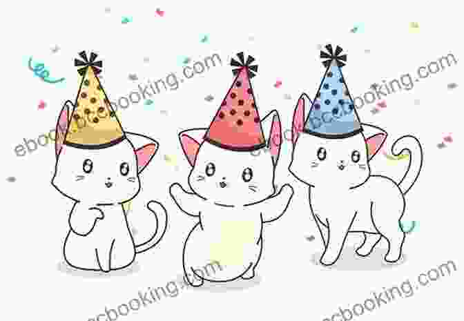 Colorful Illustration Of Bad Kitty Wearing A Party Hat And Surrounded By Presents Happy Birthday Bad Kitty Nick Bruel