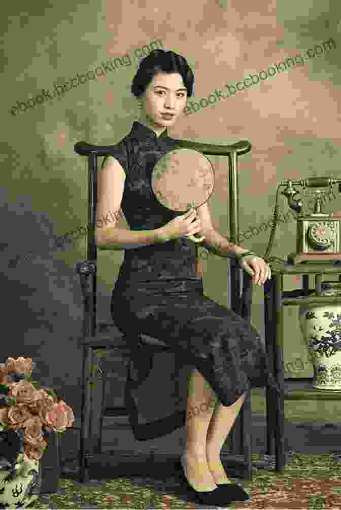 Destination Shanghai Book Cover, Featuring A Woman In A Qipao Against A Backdrop Of Shanghai's Skyline Destination Shanghai Paul French