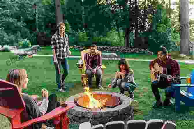 Family Gathered Around A Campfire Up At The Lake: Summer Cottage Memories