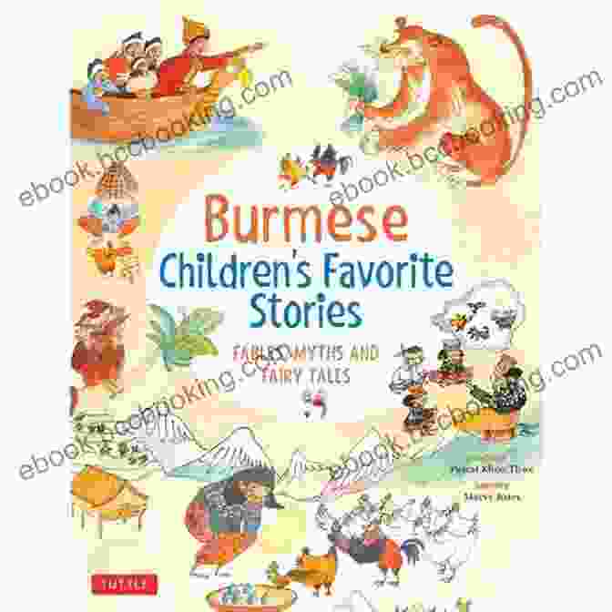 Illustration Of Children Gathered Around A Storyteller From The Burmese Children's Favorite Stories Book Burmese Children S Favorite Stories: Fables Myths And Fairy Tales (Favorite Children S Stories)