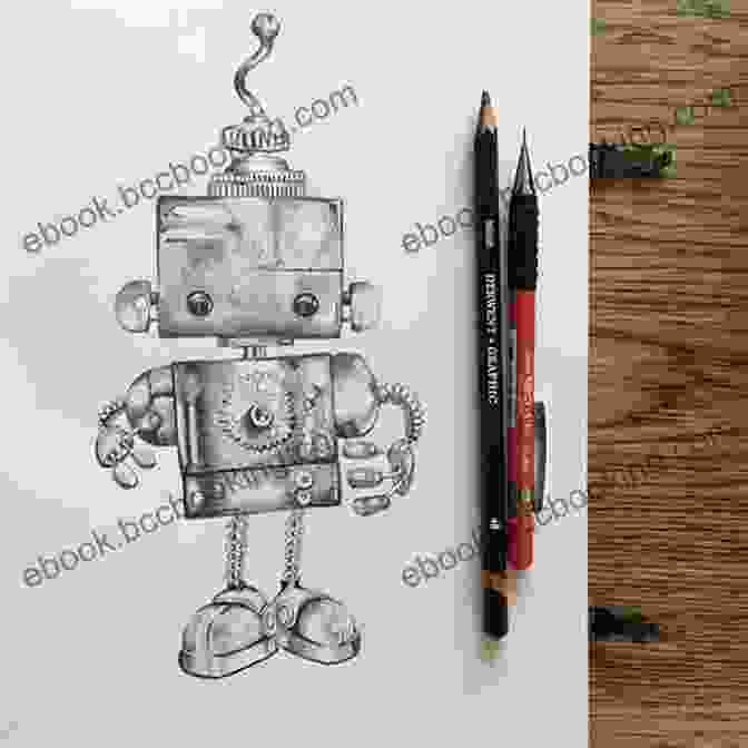 Intricate Pencil Drawing Of A Robot, Showcasing Advanced Shading Techniques And The Creation Of Realistic Textures. HOW TO DRAW ROBOTS REPTILES RACECARS: Step By Step Drawing For Kids