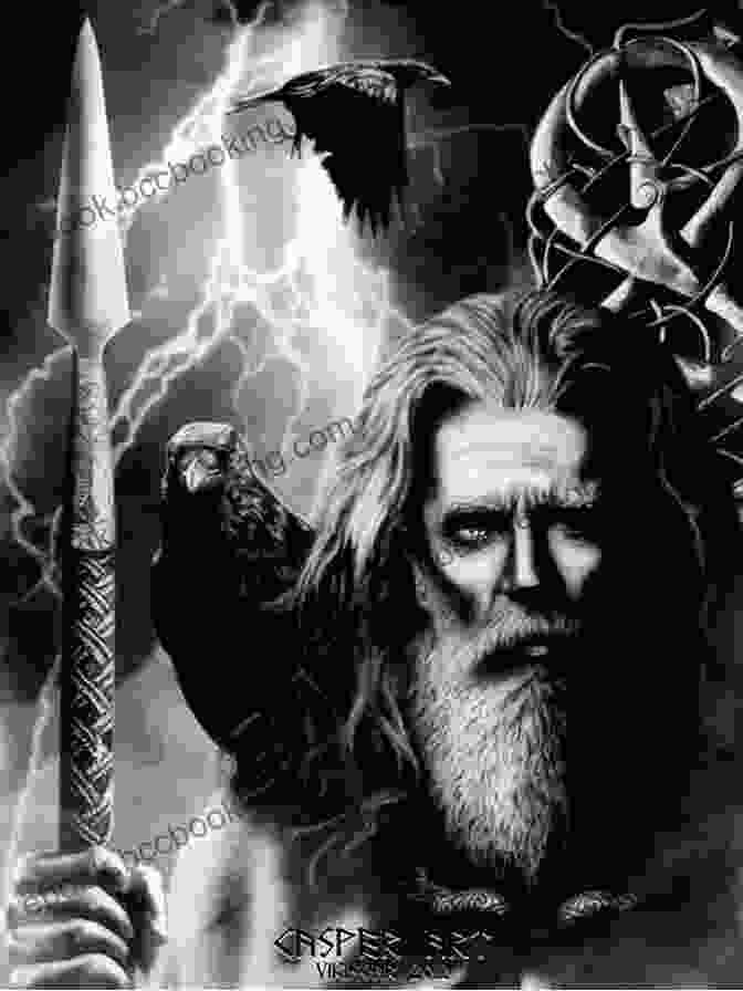 Odin, The All Father, With His Spear Gungnir, Ravens Huginn And Muninn, And The Runes Odin (Gods And Goddesses Of The Ancient World)