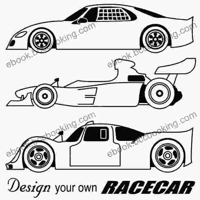 Perspective Drawing Of A Racecar In Motion, Emphasizing The Fluidity Of Its Shape And The Intensity Of Speed. HOW TO DRAW ROBOTS REPTILES RACECARS: Step By Step Drawing For Kids