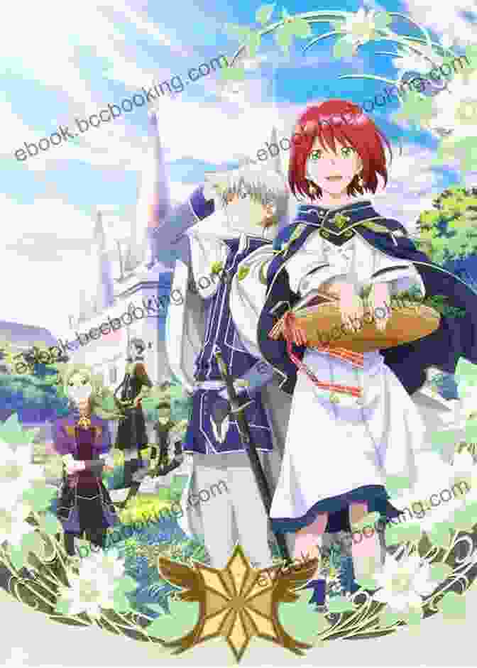 Snow White With The Red Hair Volume 11 Cover, Featuring Shirayuki Holding A Basket Of Apples, Zen With A Sword, And Obi With A Lute. Snow White With The Red Hair Vol 11