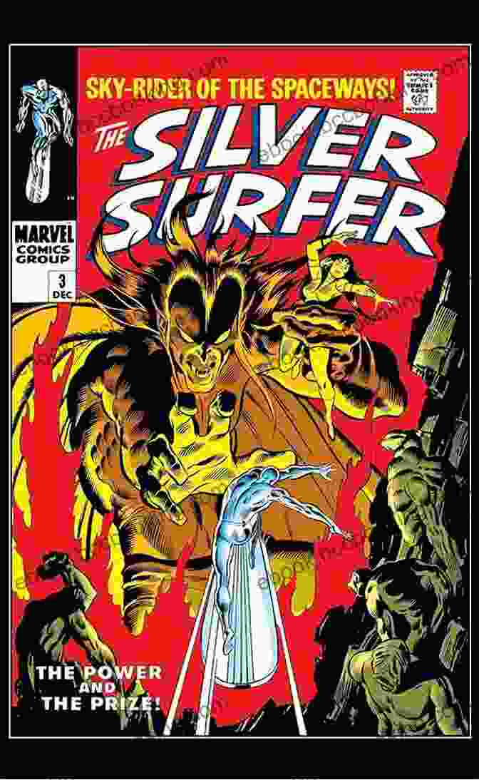 The Silver Surfer 1968 1970 Graphic Novel Cover, Featuring The Silver Surfer Standing Amidst A Swirling Vortex Of Colors And Cosmic Energy. Silver Surfer (1968 1970) #16 Toni Morrison