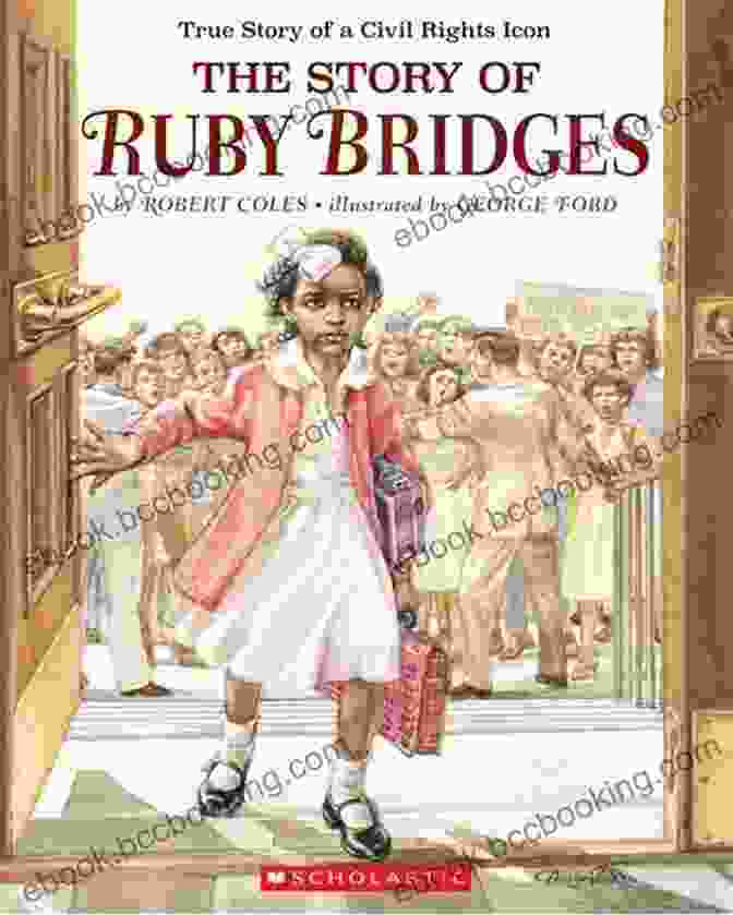 The Story Of Ruby Bridges Book Cover Featuring A Young Ruby Bridges In A Pink Dress Walking With U.S. Marshals The Story Of Ruby Bridges: A Biography For New Readers (The Story Of: A Biography For New Readers)